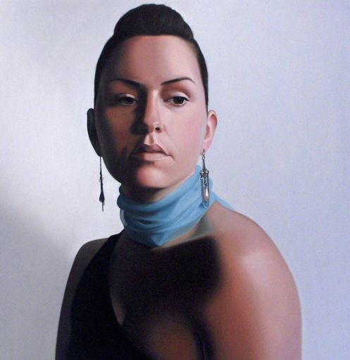 'Blue silk scarf' by artist Patricia Rorie